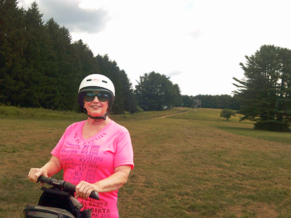 Karen Duquette on the Segway